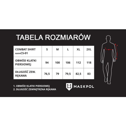Tabela rozmiarów MASKPOL