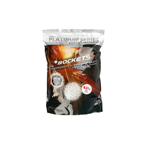 Kulki 0.20g białe 1kg. 5000szt. - Rockets Platinum