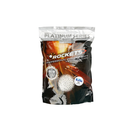 Kulki 0.25g białe 1kg. 4000szt. - Rockets Platinum