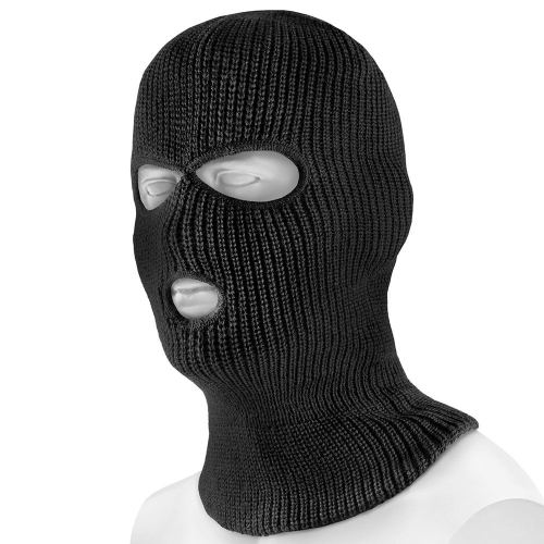 Kominiarka zimowa 3 otwory czarna - Mil-Tec