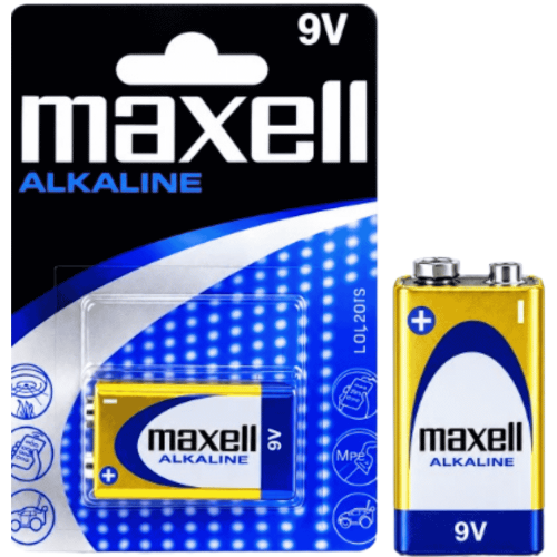 Bateria 9V 6LR61 /B1/P12/K48/Alkaline - Maxell