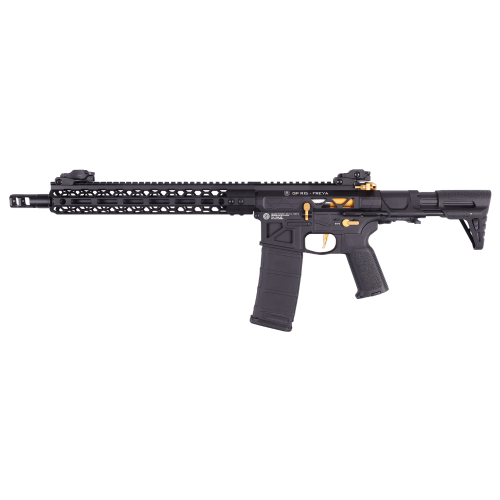 Replika karabinka Skeleton HEXAGON PDW 12.5" FREYA GEN.2 Black-Gold  - Delta Armory