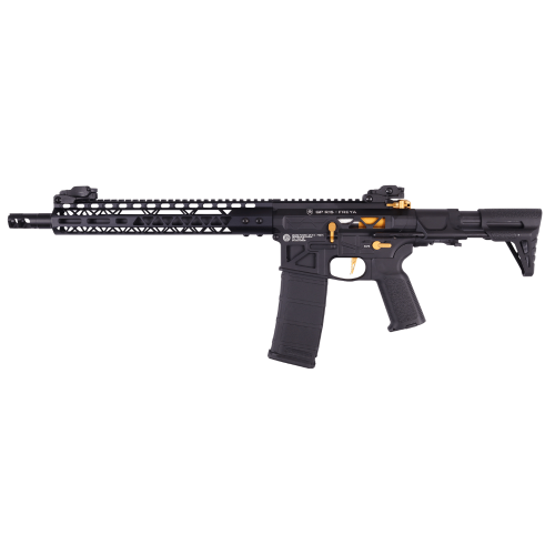 Replika karabinka Skeleton PDW 13" FREYA MLOK ALPHA GEN.2 Black-Gold  - Delta Armory