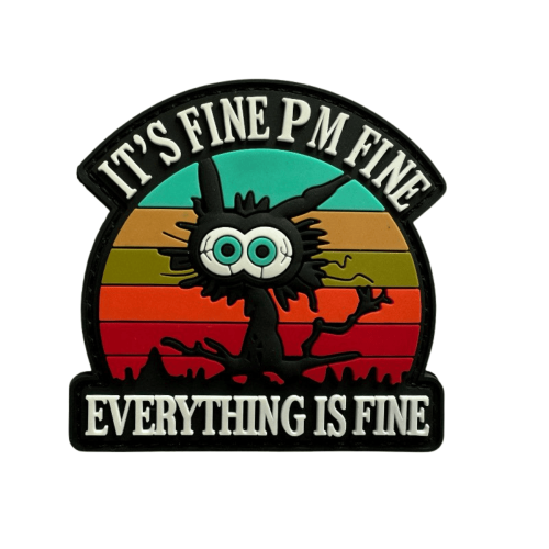 Naszywka I'M FINE biała 3D - Delta Armory