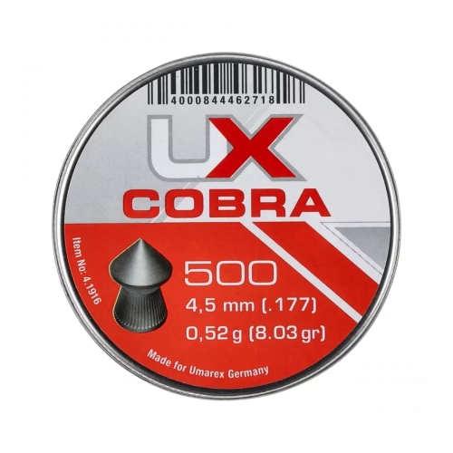 Śrut diabolo Cobra Pointed Ribbed 4.50mm 500szt. - Umarex