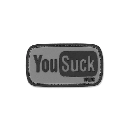 Naszywka You Suck 3D szara - 101 INC
