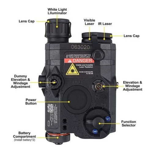 Celownik laserowy LA-5 UHP Laser Zielony/IR + latarka - Wadsn