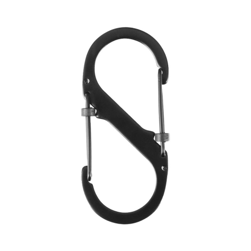 Karabińczyk 88mm podwójny metalowy czarny - Dominator