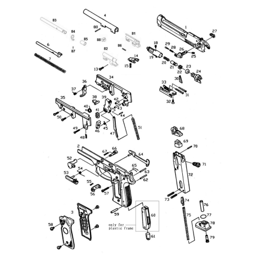Sprężyna spustu do M9 - KJ Works