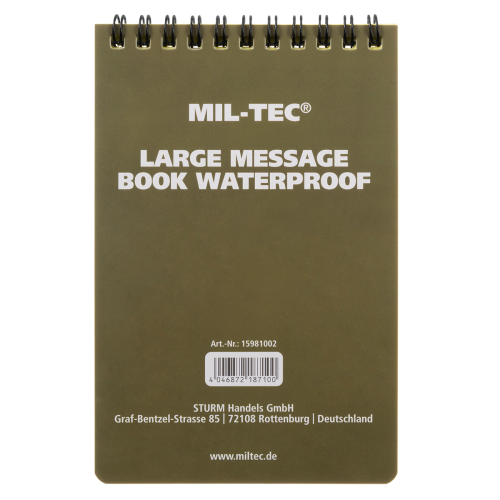 Notes wodoodporny 10 x 15 cm - Mil-Tec