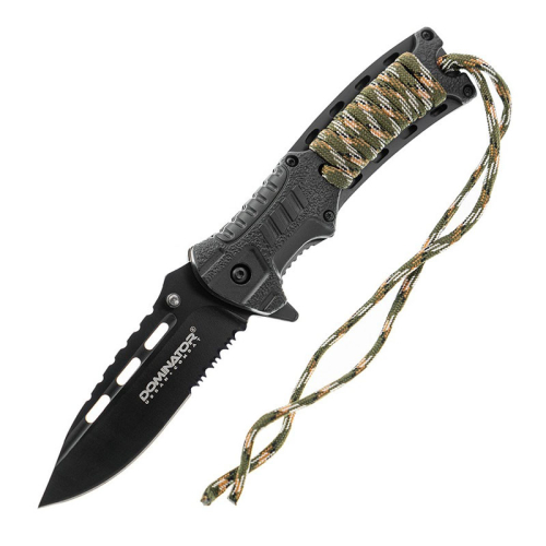 Nóż składany Bushcraft z krzesiwem i linką - Dominator