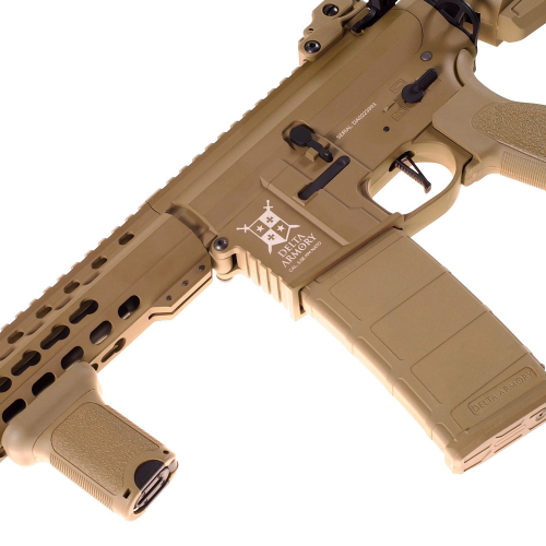 Replika karabinka AR15 SilentOps DMR Alpha Full Tan - Delta Armory