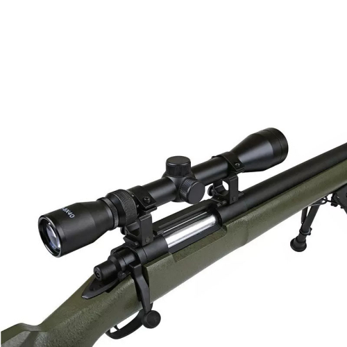 Replika sprężynowa SW-04 z lunetą i dwójnogiem oliwkowa - Snow Wolf