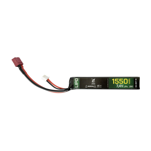 Lipo 1550mAh 7.4V 2S 20C Stick Deans - Delta Armory