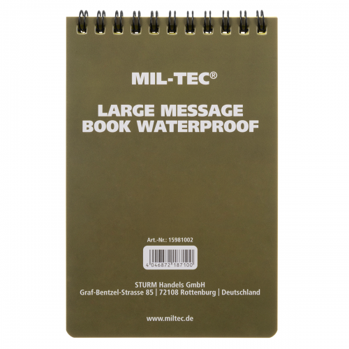 Notes wodoodporny 10 x 15 cm - Mil-Tec